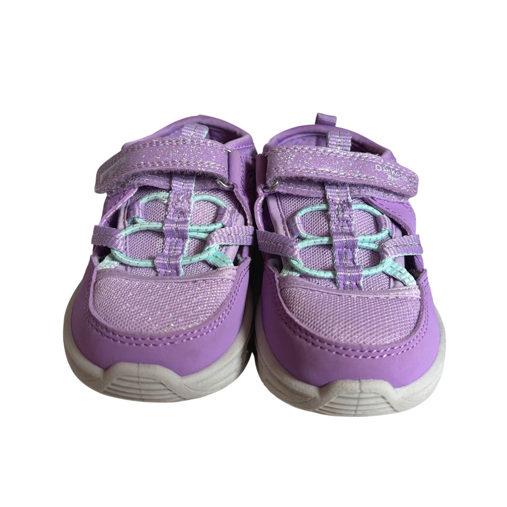 OshKosh Bgosh Kids Purple Mesh Hybrid Sneakers Sandals Size 7 Glitter Strap - Picture 3 of 7